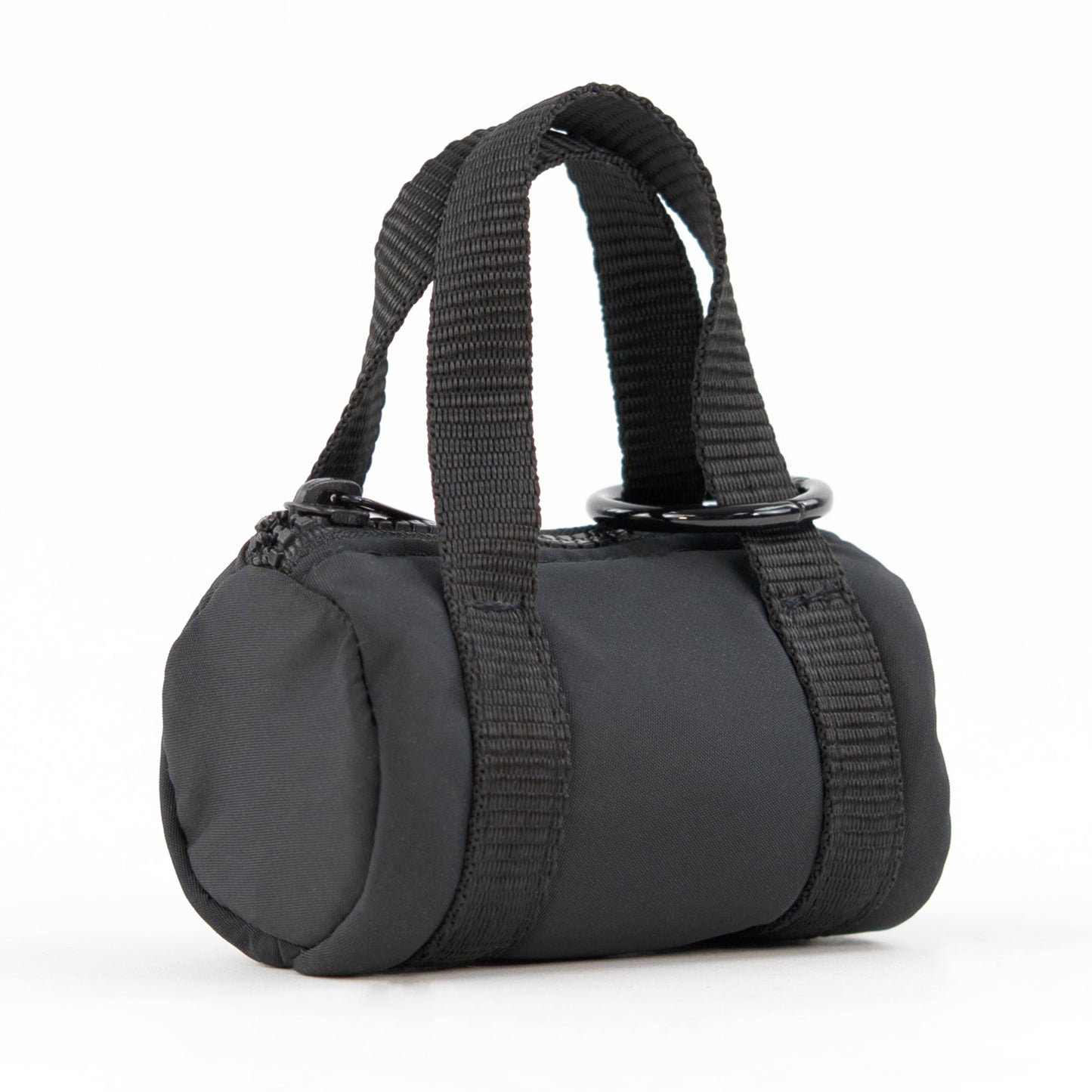 packlab Micro Nano Duffel Keychain - Black Mini Duffel Bag Coin Purse for Lip Balm, Earbuds & Everyday Essentials