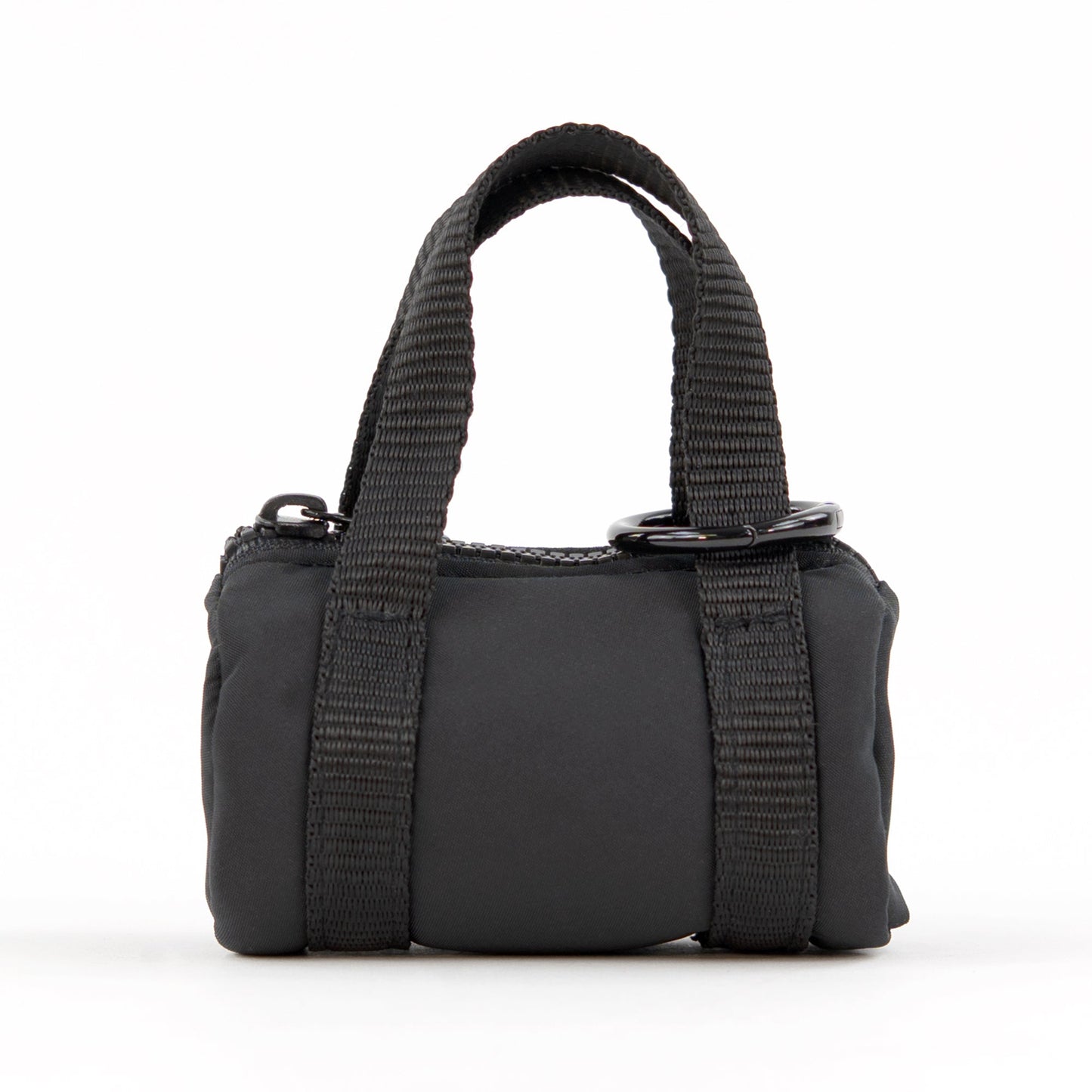 packlab Micro Nano Duffel Keychain - Black Mini Duffel Bag Coin Purse for Lip Balm, Earbuds & Everyday Essentials