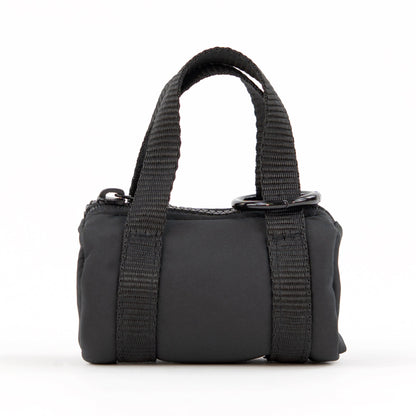 packlab Micro Nano Duffel Keychain - Black Mini Duffel Bag Coin Purse for Lip Balm, Earbuds & Everyday Essentials