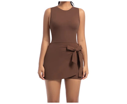 New Short Sports Jumpsuit Gym Set Women Yoga Clothes Workout Tennis dress One-piece Playsuit Yoga Suit Female Outdoor Bodysuits