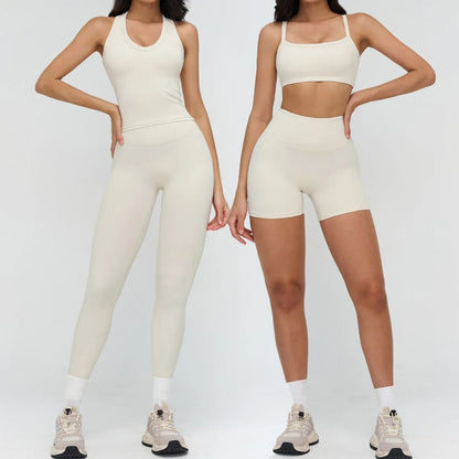 Yoga Clothes Set 2PCS Gym Crop Top Women Outfits Sports Bra High Waist Legging Fitness Suit Running Workout Tracksuit Sportswear
