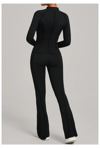 Women Tracksuit 2PCS Yoga Suit Sports Set Gym Set Running Outfits Workout Clothes Sports Long Sleeve Athletic Wear Yoga Clothing