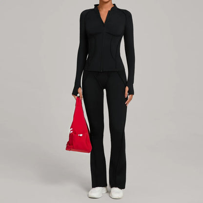 Women Tracksuit 2PCS Yoga Suit Sports Set Gym Set Running Outfits Workout Clothes Sports Long Sleeve Athletic Wear Yoga Clothing