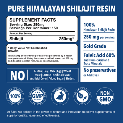 SIBA Himalayan Shilajit Resin – Pure Mineral Extract