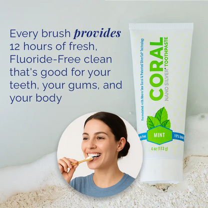 Fluoride Free Mint Toothpaste with Nano Silver & Xylitol