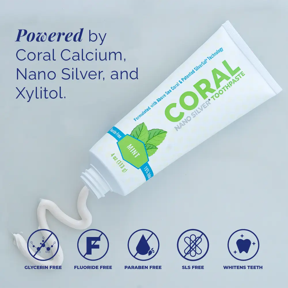 Fluoride Free Mint Toothpaste with Nano Silver & Xylitol