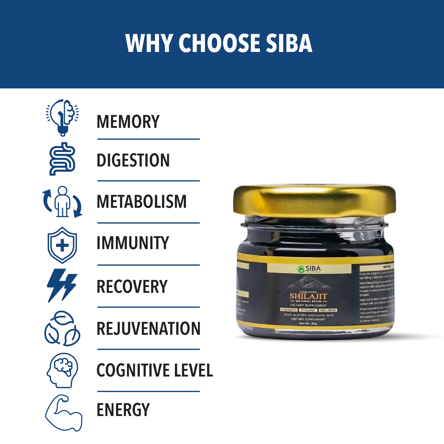 SIBA Himalayan Shilajit Resin – Pure Mineral Extract